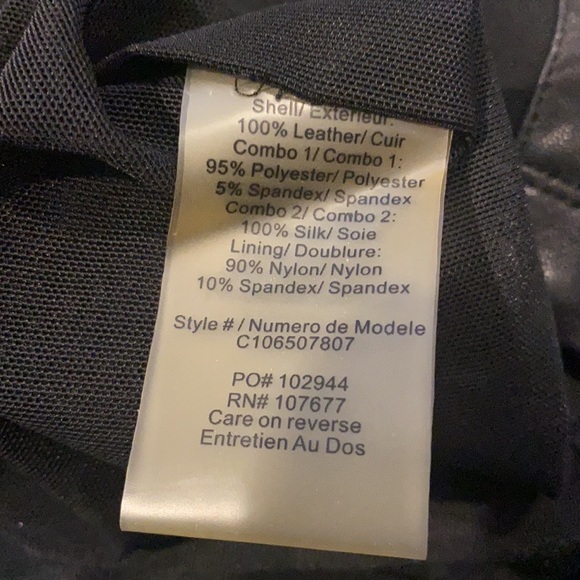 Alice & Olivia Faux Leather Evening Dress Chiffon - Picture 14 of 15